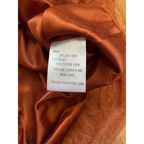 Lush womens rust layered fringe dress XS - Picture 7 of 16